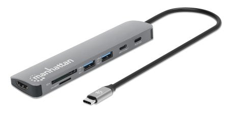 Docking Station USB-C 7 en 1 con HDMI 4K (190442) MANHATTAN - Docking Station USB-C 7 en 1 con HDMI 4K (190442) MANHATTAN -